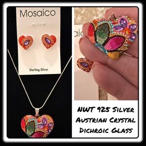 NWT Mosaico Austrian Crystal necklace & earrings 💕💕 new line! 💕💕